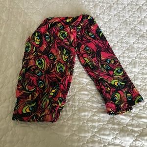 LuLaRoe one size peacock leggings